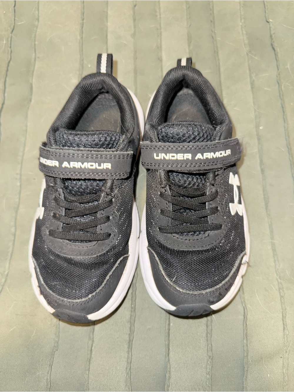 Kids Under Armour Black & White Athletic Sneakers